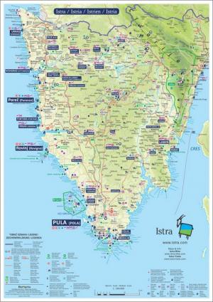 Istrien: Touristische Karte
